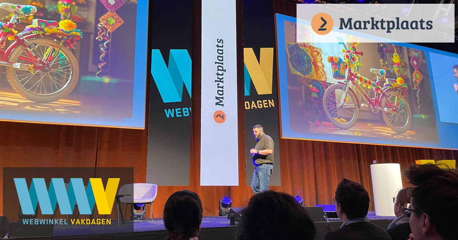 Peter Maas tijdens zijn presentatie op de Webwinkel Vakdagen