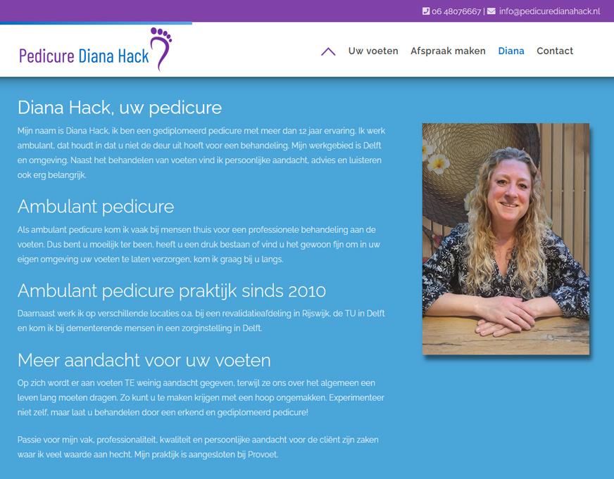 Pedicure Diana Hack | Klant van MOL4media