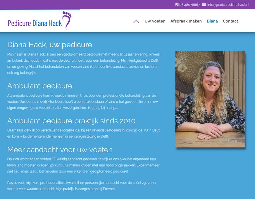Pedicure Diana Hack | Klant van MOL4media